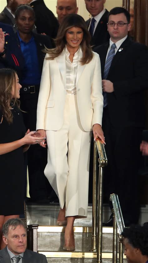 white christian dior pantsuit worn by melania|Melania Trump and the Case of the White Pantsuit.